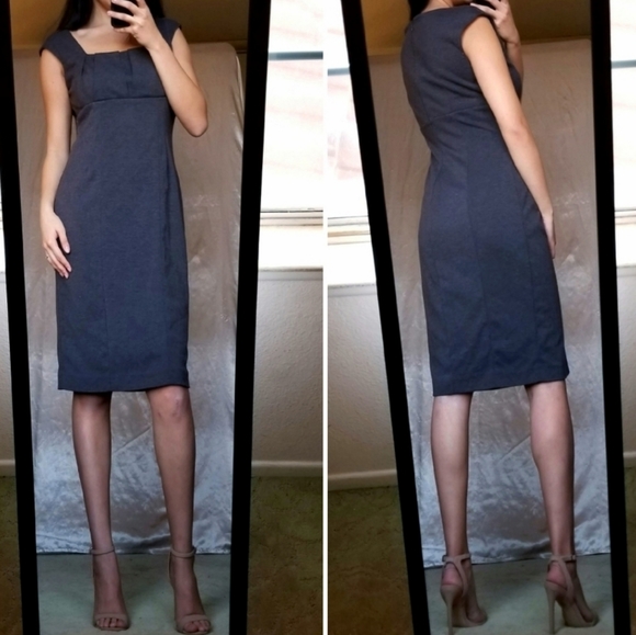 Calvin Klein Dresses & Skirts - Calvin Klein Knit Gray Sheath Pencil Dress Midi 6